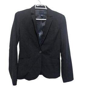 J Crew Schoolboy Blazer Wool Charcoal Gray Size 2 Preppy